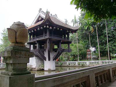 Pilaar tempel Hanoi, Vietnam